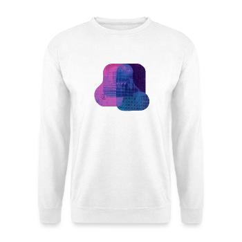 Couches techniques abstraites — Art numérique bleu et rose - Sweat-shirt Unisexe - blanc - Devant