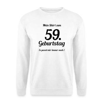 Passt seit 59 - Unisex Pullover - Weiß - Vorne