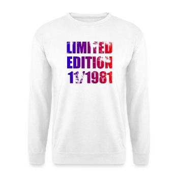 44. Geburtstag Limited Edition 11/1981 - Unisex Pullover - Weiß - Vorne