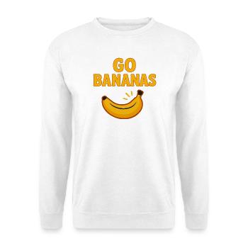 Go Bananas – Lustiges Bananen Design - Unisex Pullover - Weiß - Vorne