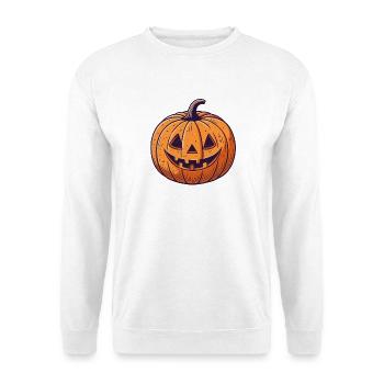 Citrouille Jack-o-Lantern Cartoon - Sweat-shirt Unisexe - blanc - Devant