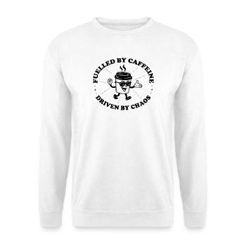 Fuelled by Caffeine Driven by Chaos Retro Coffee - Unisex Sweatshirt - white - Front
