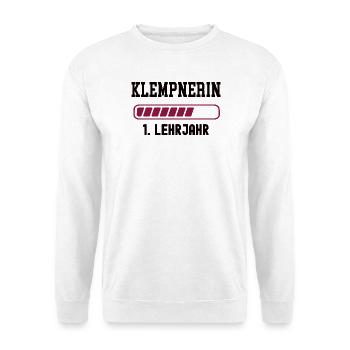 Apprenticeship as a plumber 1st year as a plumber - Unisex Sweatshirt - white - Front
