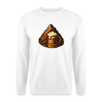 Bergbier Landschaft: Hopfenfeuer - Unisex Pullover - Weiß - Vorne