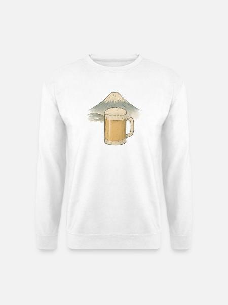Bier am Berggipfel - Unisex Pullover - Weiß