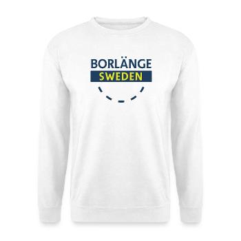 Emblème de la ville de Borlänge en bleu et jaune - Sweat-shirt Unisexe - blanc - Devant