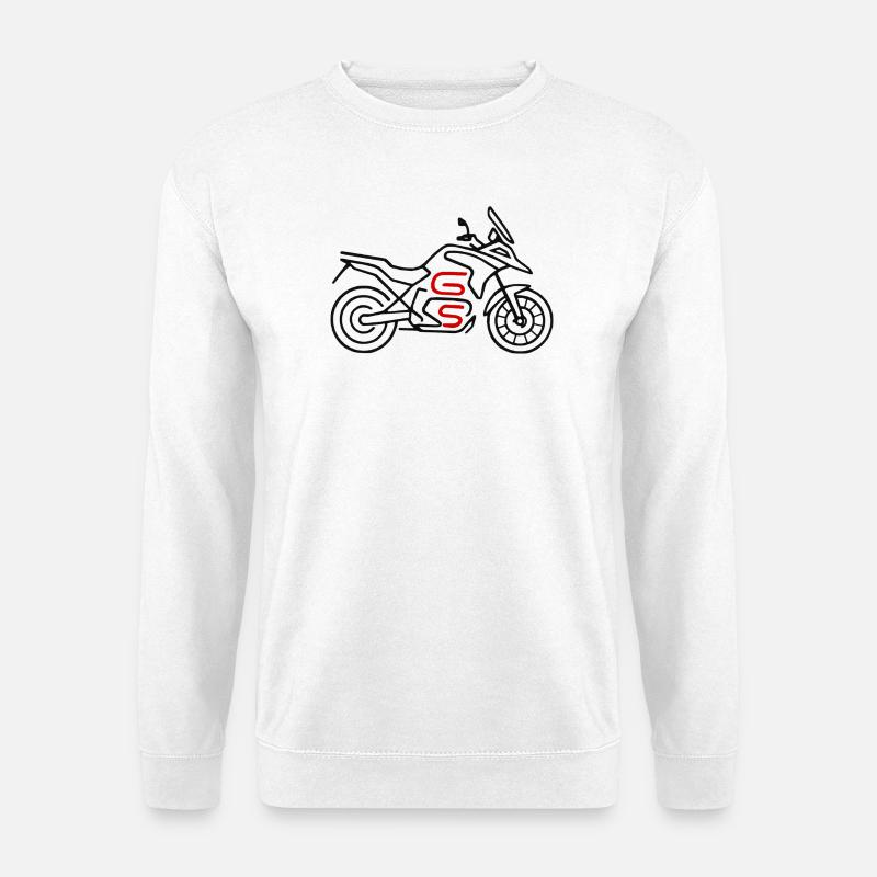 Motorrad GS schwarz rot - Unisex Pullover - Weiß