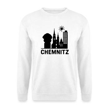 Chemnitz Landmark Silhouette - Unisex Sweatshirt - white - Front