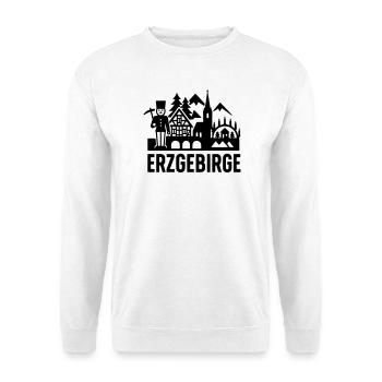 Silhouette typique des Monts Métallifères - Sweat-shirt Unisexe - blanc - Devant