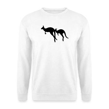 Känguru - Unisex Pullover - Weiß - Vorne - Alina (178cm) & Michal (187cm)