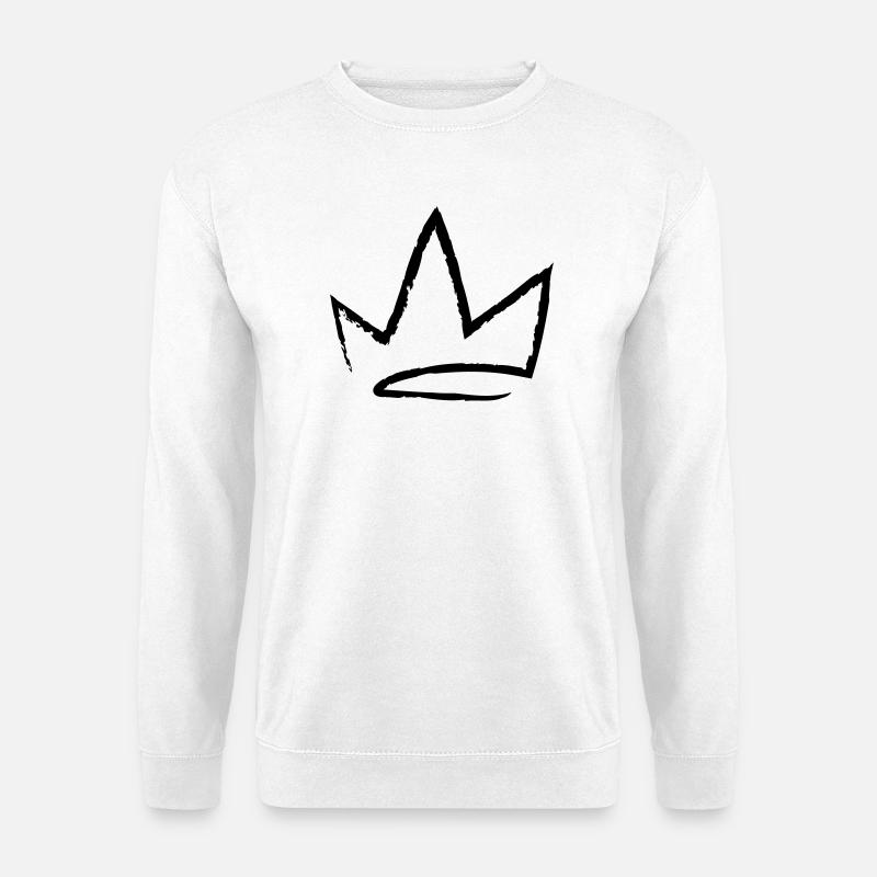 Krone Skizze - Unisex Pullover - Weiß