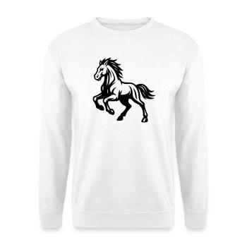 Cheval - Sweat-shirt Unisexe - blanc - Devant
