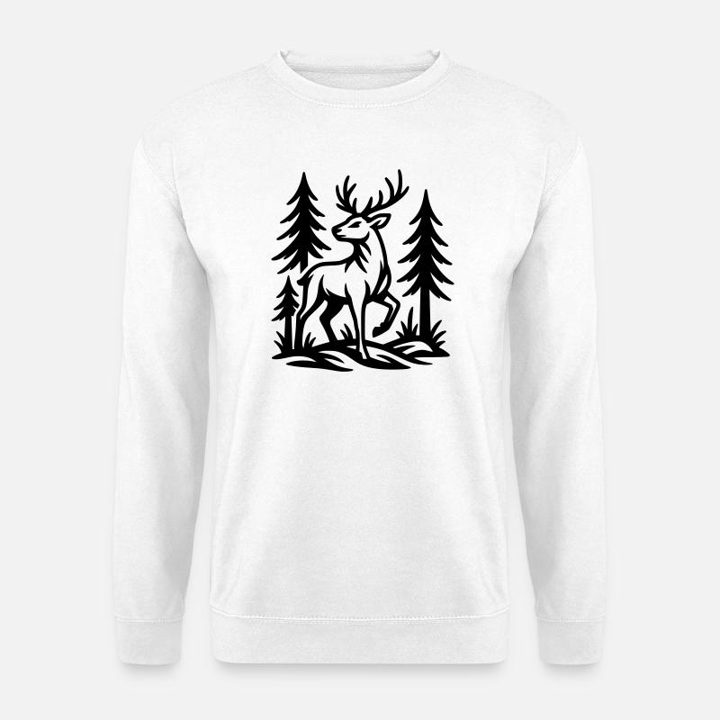 roe deer - Unisex Sweatshirt - white