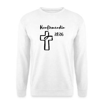 Confirmation 2026 Confirmation Cross and Fish - Unisex Sweatshirt - white - Front