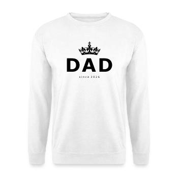 Dad 26 Vater Baby Papa 2026 Vatertagsgeschenk - Unisex Pullover - Weiß - Vorne