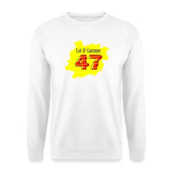 Map Lot et Garonne 47 - Unisex Sweatshirt - white - Front