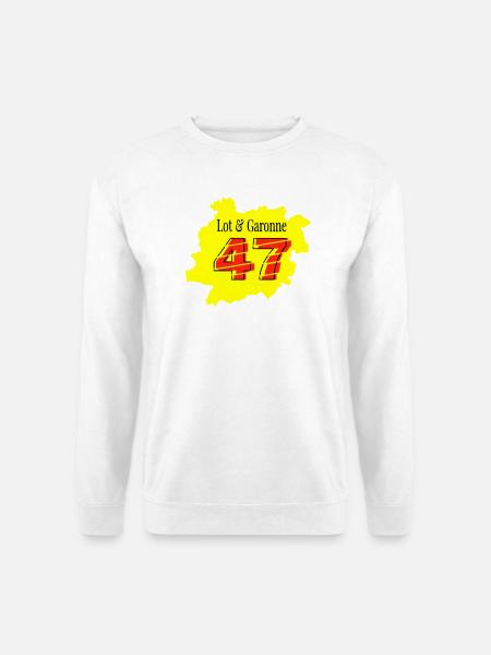 Map Lot et Garonne 47 - Unisex Sweatshirt - white