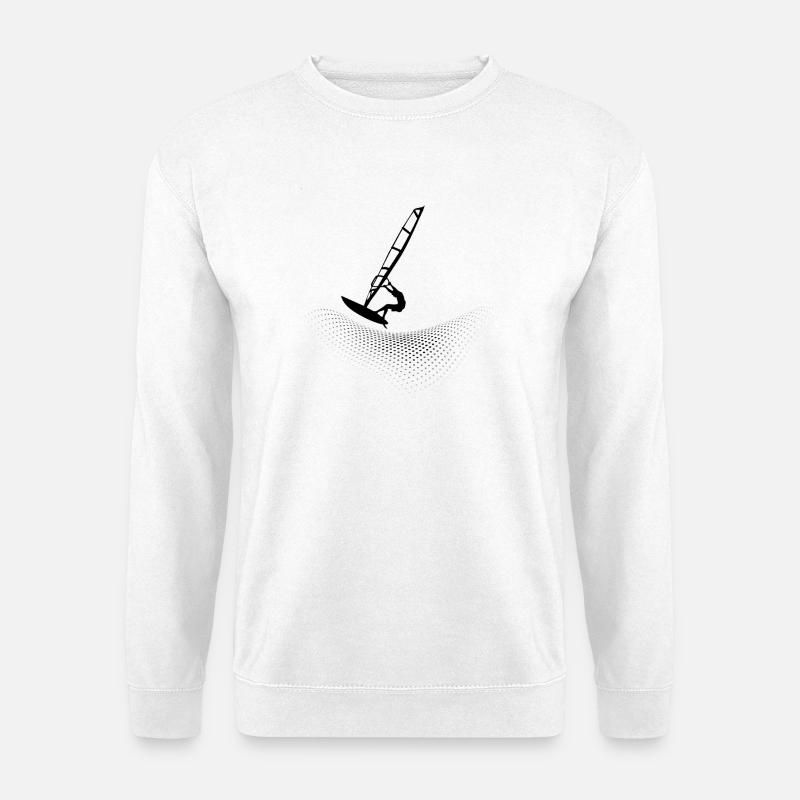 Windsurfers on points wave - Unisex Sweatshirt - white
