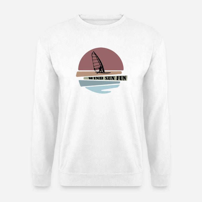 Windsurf Sunset Fun Design - Unisex Sweatshirt - white