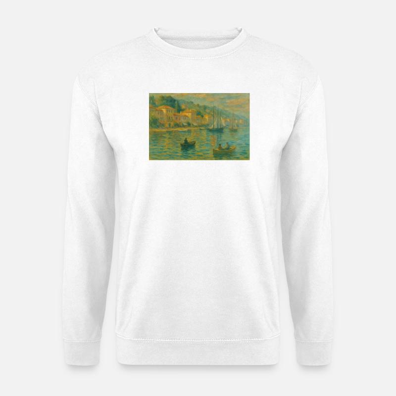 Harbour impression evening light - Unisex Sweatshirt - white