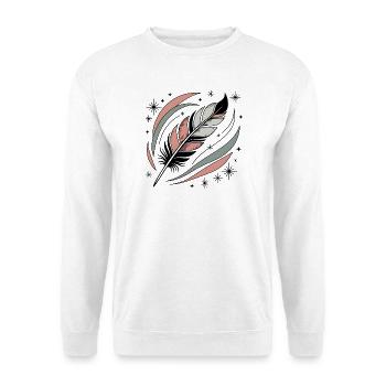 Boho Seele Feder - Unisex Pullover - Weiß - Vorne