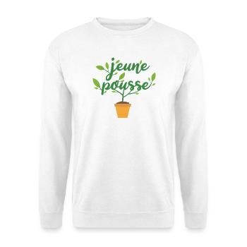 jeune pousse - Sweat-shirt Unisexe - blanc - Devant