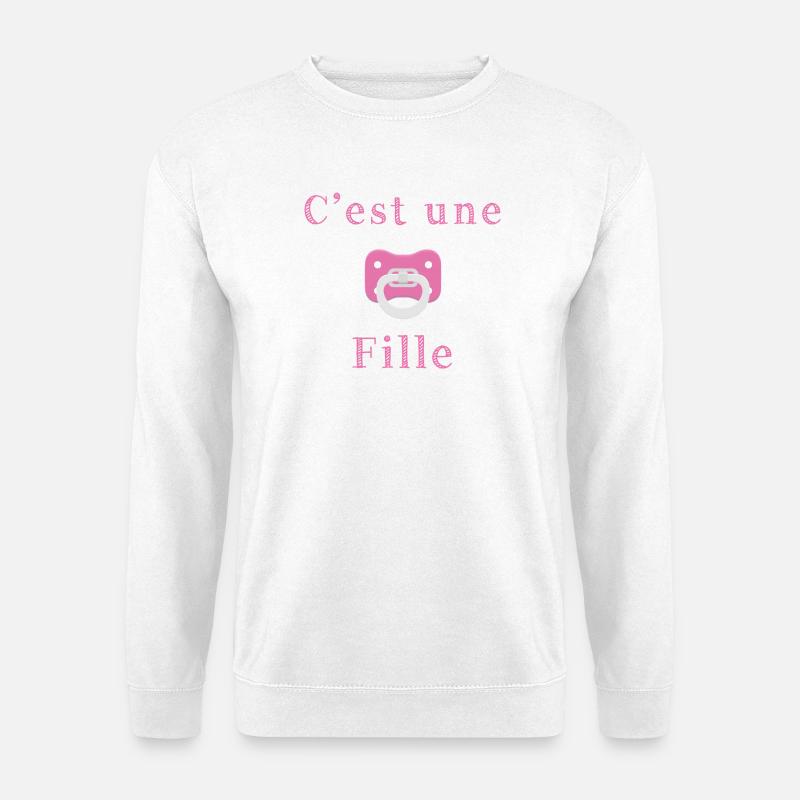 Geburt - es ist ein Mädchen - Unisex Pullover - Weiß