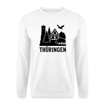 Silhouette Thuringe - Sweat-shirt Unisexe - blanc - Devant
