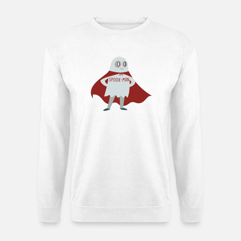 Spook Man Ghost Cape - Unisex Sweatshirt - white