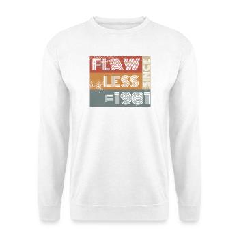 44. Anniversaire Sans défaut depuis 11/1981 - Sweat-shirt Unisexe - blanc - Devant