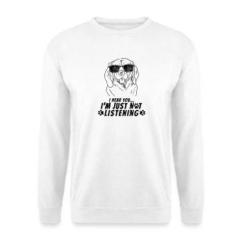 Lustige Beagle Skizze Kunst Hund Papa Aquarell Design - Unisex Pullover - Weiß - Vorne