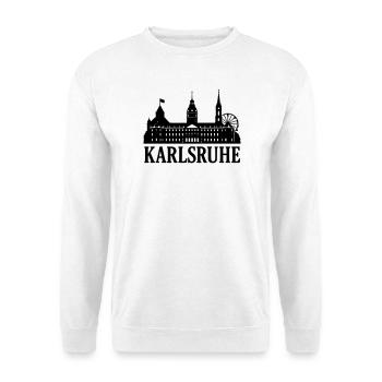 Silhouette de Karlsruhe - Sweat-shirt Unisexe - blanc - Devant