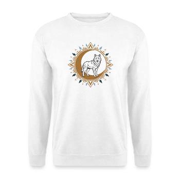 Loup Bohème - Sweat-shirt Unisexe - blanc - Devant