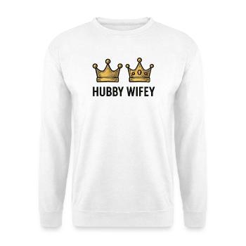 Ehemann & Ehefrau | Hochzeit | Junggesellinnenabschied - Unisex Pullover - Weiß - Vorne