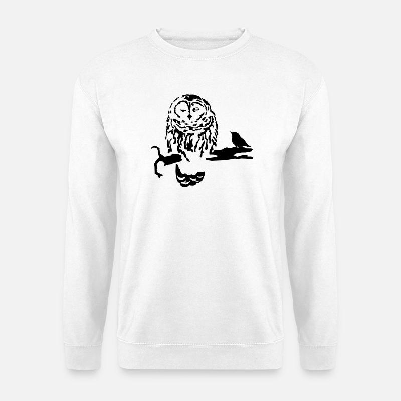 Eule - Unisex Pullover - Weiß