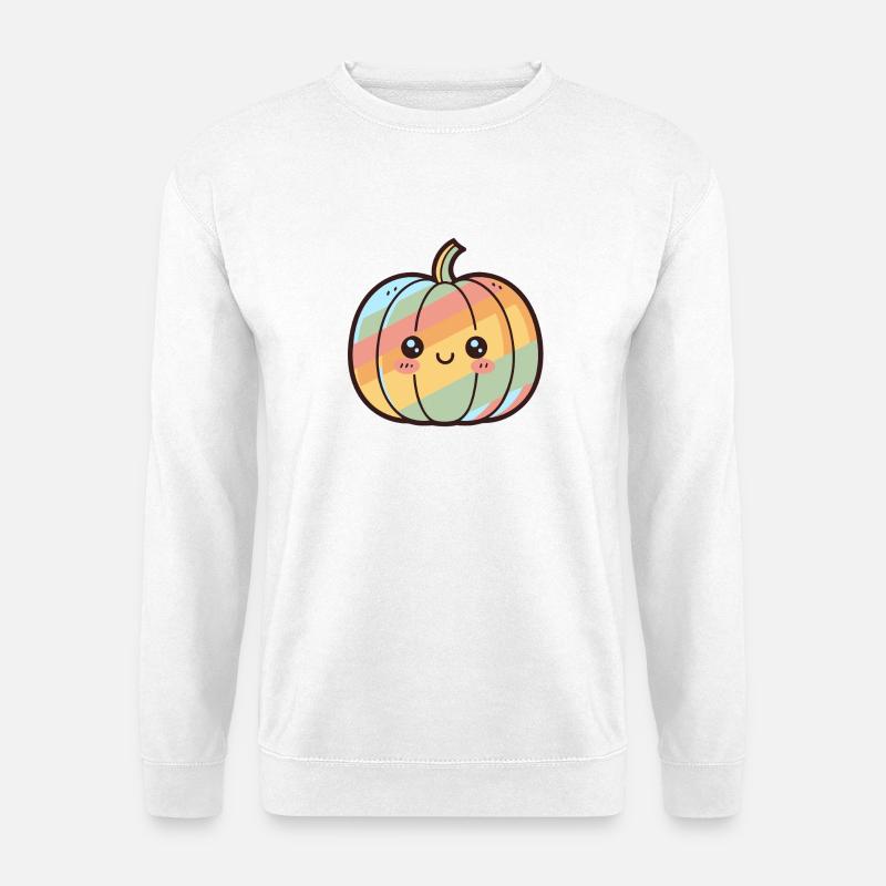 Kawaii Regenbogen Kürbis - Unisex Pullover - Weiß