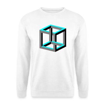Cube - Sweat-shirt Unisexe - blanc - Devant