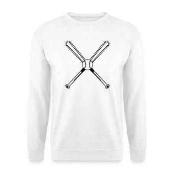 Baseball Illustration Baseball Player - Unisex Sweatshirt - white - Front