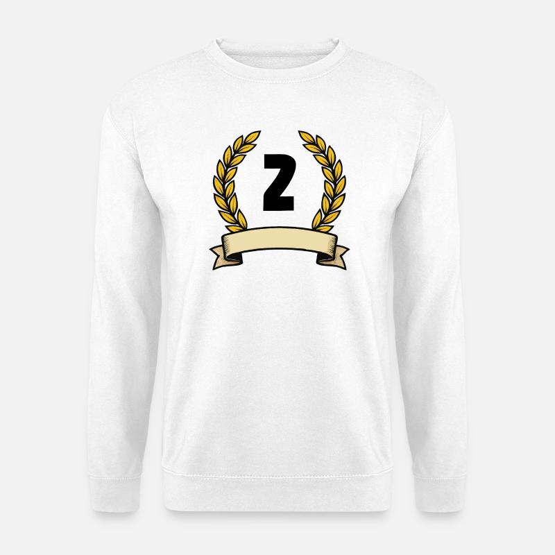 Lorbeerkranz Emblem Banner 2 - Unisex Pullover - Weiß