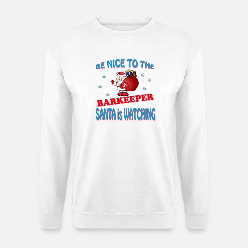 SANTA BARKEEPER - Unisex Pullover - Weiß