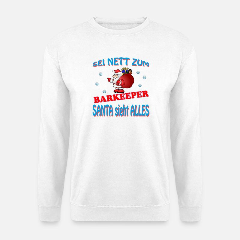 SANTA BARTENDER - Unisex Sweatshirt - white