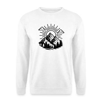 Montagnes - Sweat-shirt Unisexe - blanc - Devant