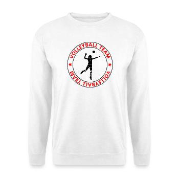 Volleyball Team Circle Emblem - Unisex Sweatshirt - white - Front