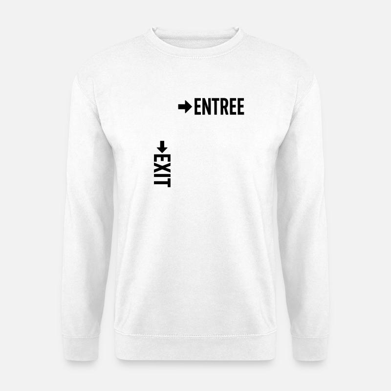 Ausgang Eingang - Unisex Pullover - Weiß