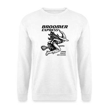 Witch Express Schwarzes Design - Unisex Pullover - Weiß - Vorne