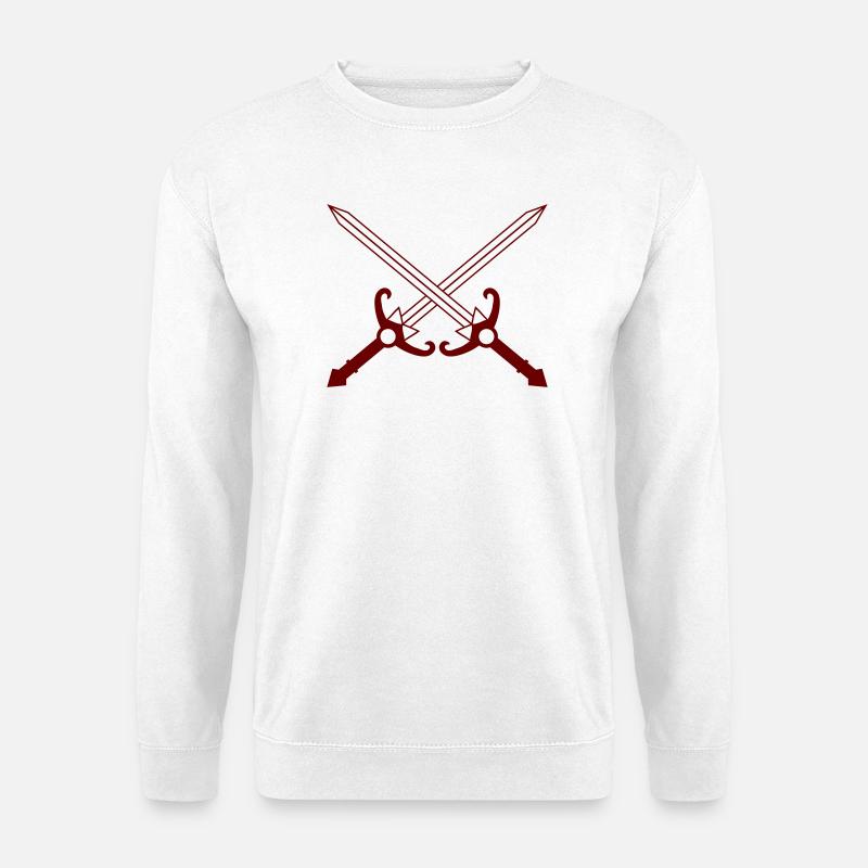 Verschränkte Schwerter - Unisex Pullover - Weiß