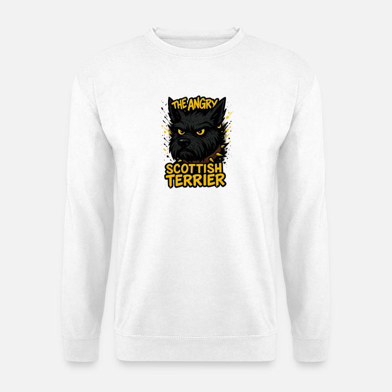 The Angry Scottish Terrier - Unisex Pullover - Weiß