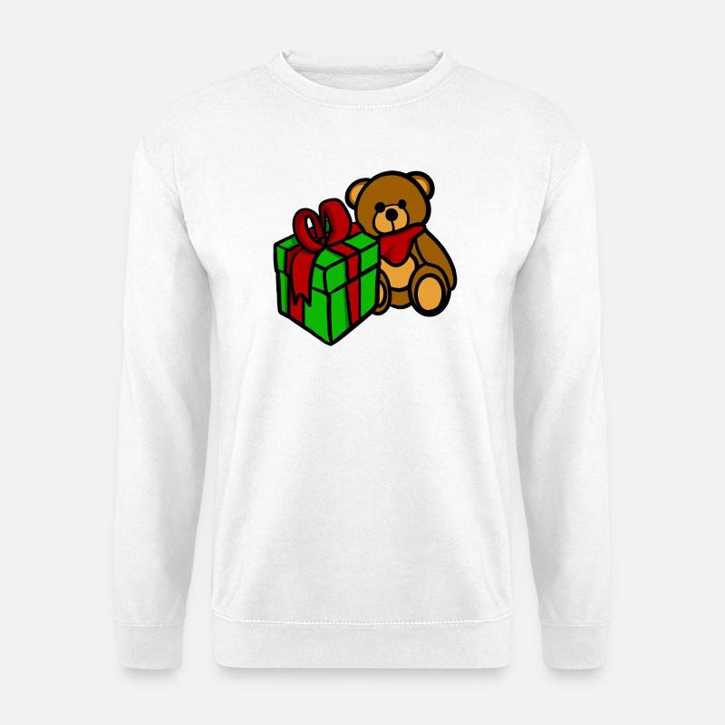 Teddy has a gift - Unisex Sweatshirt - white