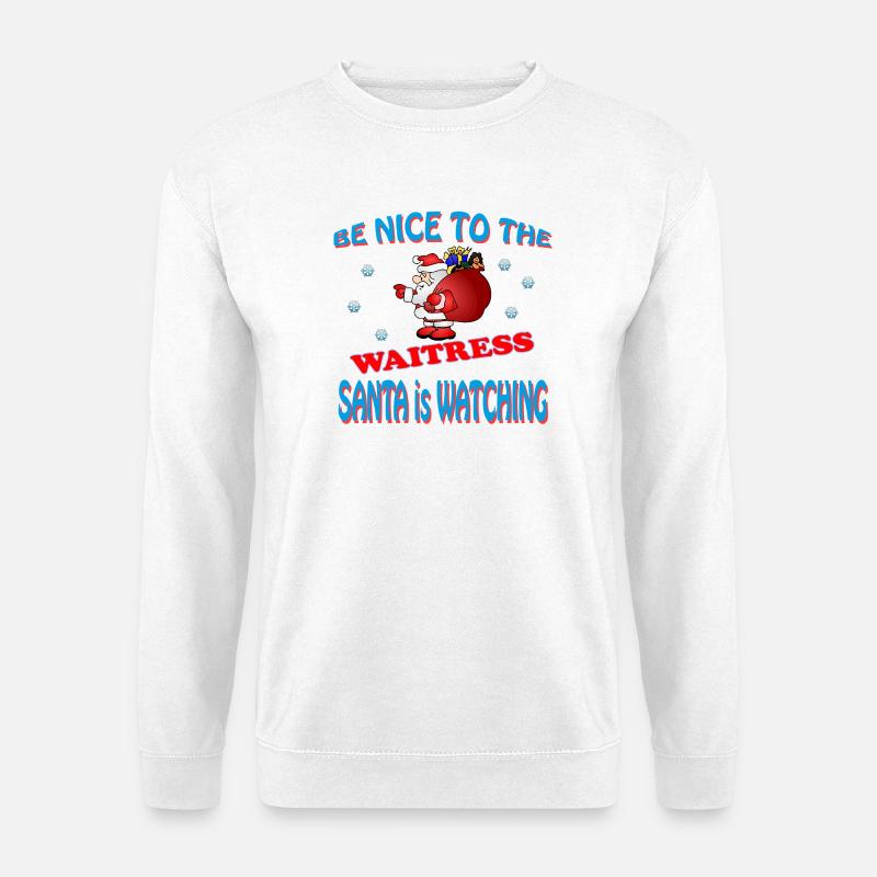 SANTA WAITRESS - Unisex Pullover - Weiß