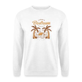 Türkisch Style Design – Sommerparadies Bodrum - Unisex Pullover - Weiß - Vorne